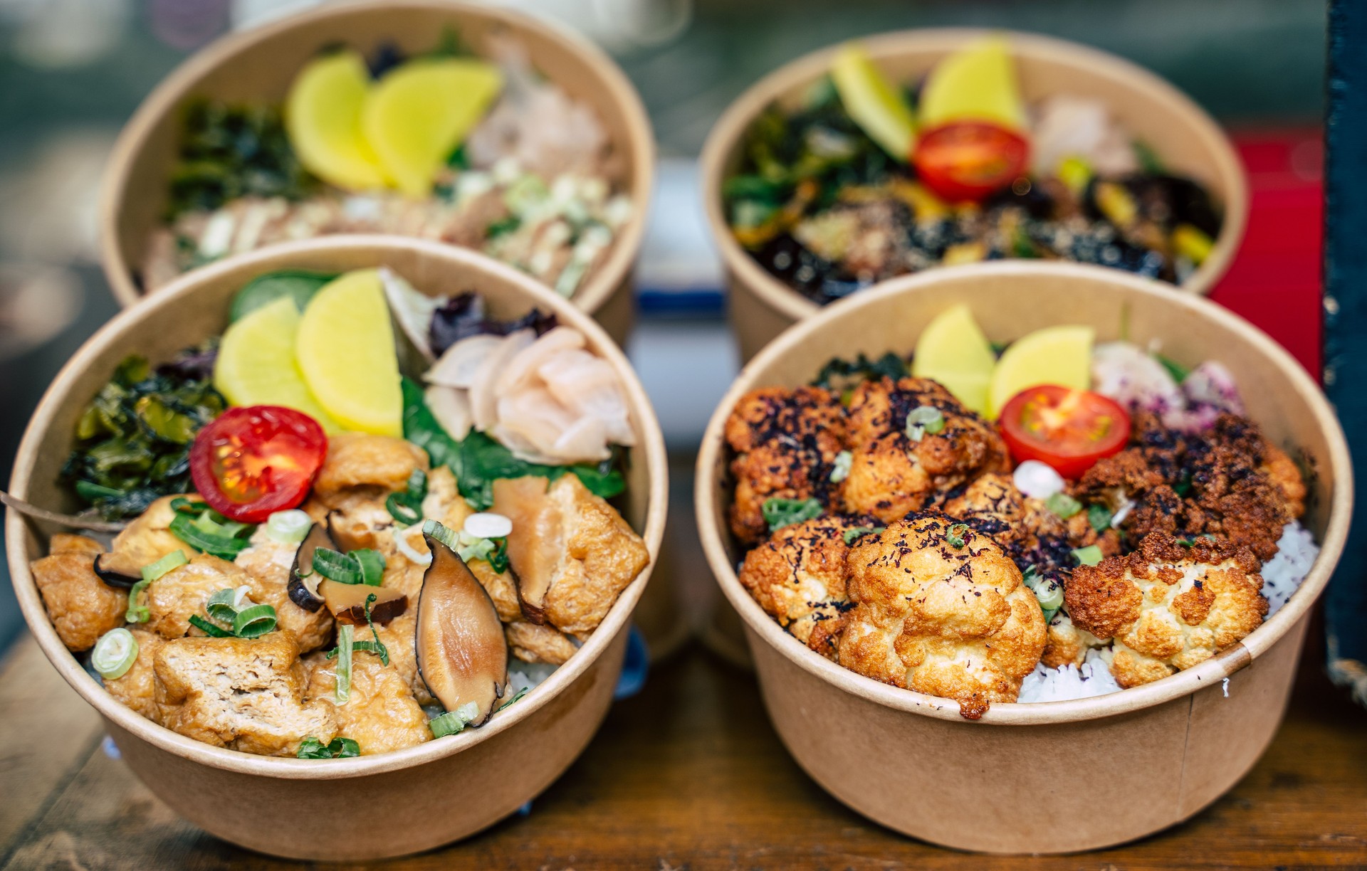 Street food  take away for sale at Market, London